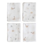 4pak pieluszek muślinowych 43x43cm – kaczuszki i roślinki / Bolo