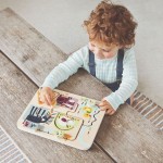Drewniana tablica labirynt sensoryczny Farma 18 m+ / LILLIPUTIENS