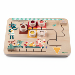 Drewniana tablica labirynt sensoryczny Lodziarnia 18 m+ / LILLIPUTIENS