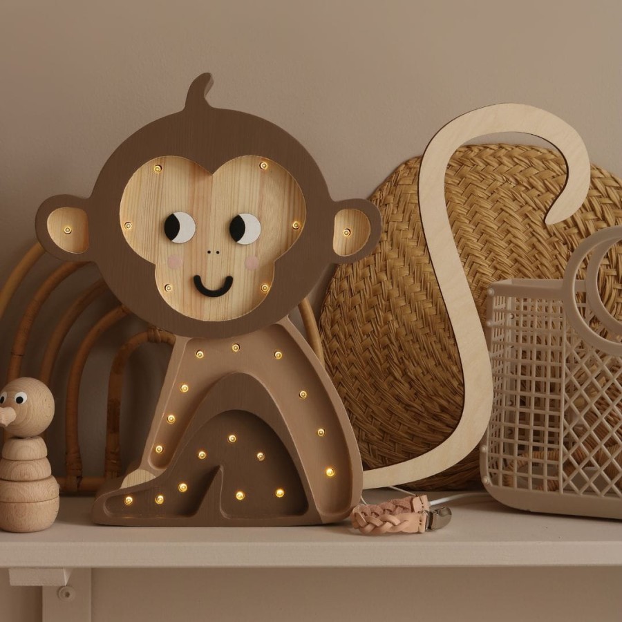 Lampa Little Lights Małpka JUNGLE BROWN / Little Lights