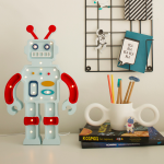 Lampa Little Lights Robot METALIC BLUE / Little Lights