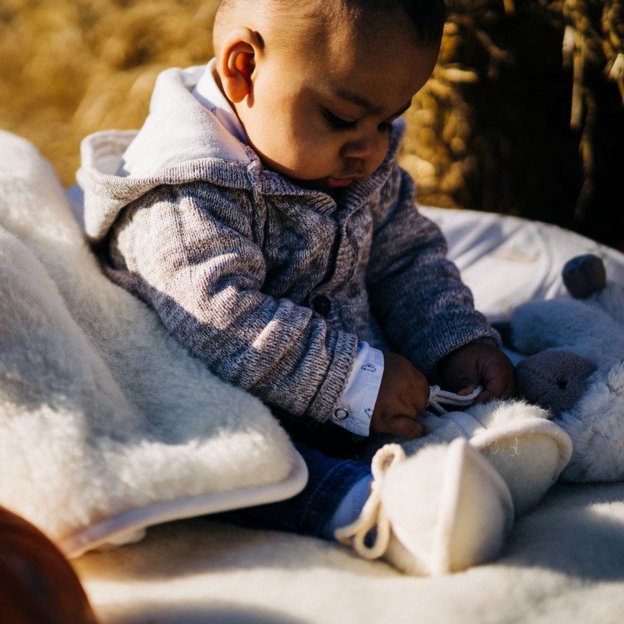 Buciki, bamboszki niemowlęce MERINO / Layette