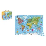 Puzzle w walizce Ogromna mapa świata 300 elementów 7+ / Janod