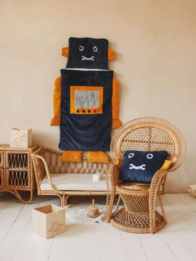 Śpiworek Sleepover – Robot ROZMIARY / Kidspace