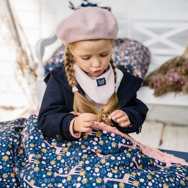 Mięciutka apaszka - BLOOMING BOUTIQUE NOIR, KHAKI / La Millou