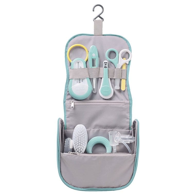 Kosmetyczka z 9 akcesoriami do pielęgnacji niemowląt mint / Beaba