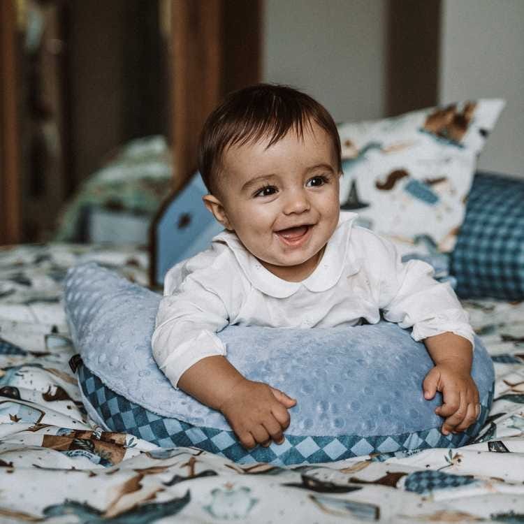 Kura Babci Dany - PRINCE CHESSBOARD, WIND BLUE / La Millou