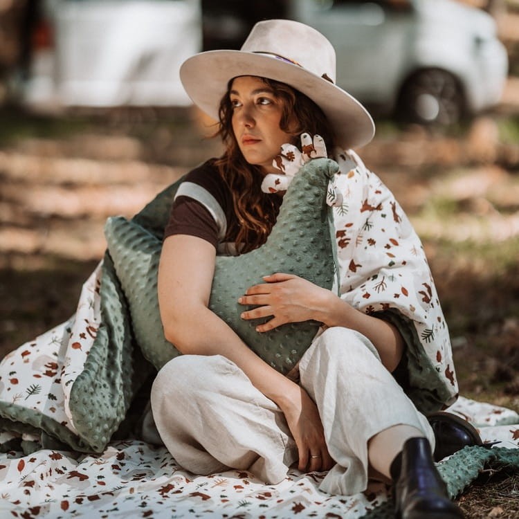 Kura Babci Dany - PRINCE CHESSBOARD, WIND BLUE / La Millou