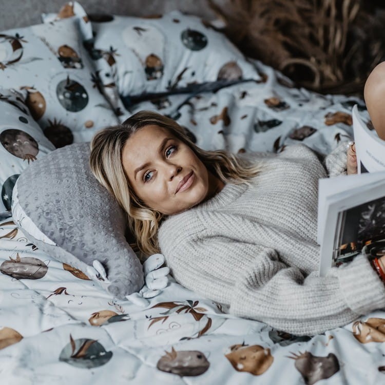 Kura Babci Dany - PRINCE CHESSBOARD, WIND BLUE / La Millou