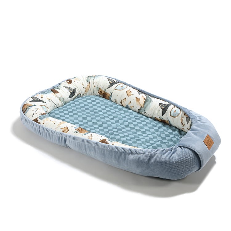 Kokon niemowlęcy BEST NEST - PRINCE, WIND BLUE / La Millou