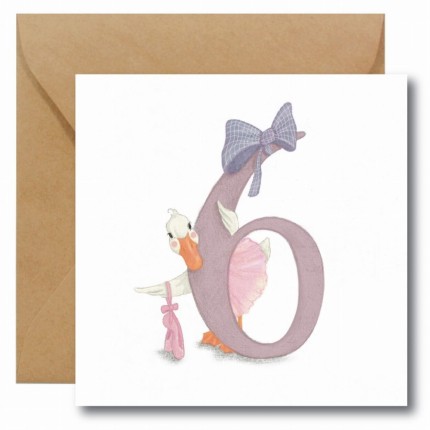 Kartka okolicznościowa na szóste urodziny Gąska / Hi Little