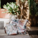 Wodoodporna kosmetyczka S - BOHO PALMS LIGHT / La Millou