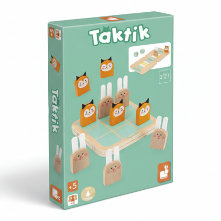 Gra strategiczna 2w1 Kółko i krzyżyk, Wyścig Taktik 5+ / Janod J02472