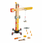 Duży drewniany dźwig do składania z narzędziami 3+ / Janod J06468