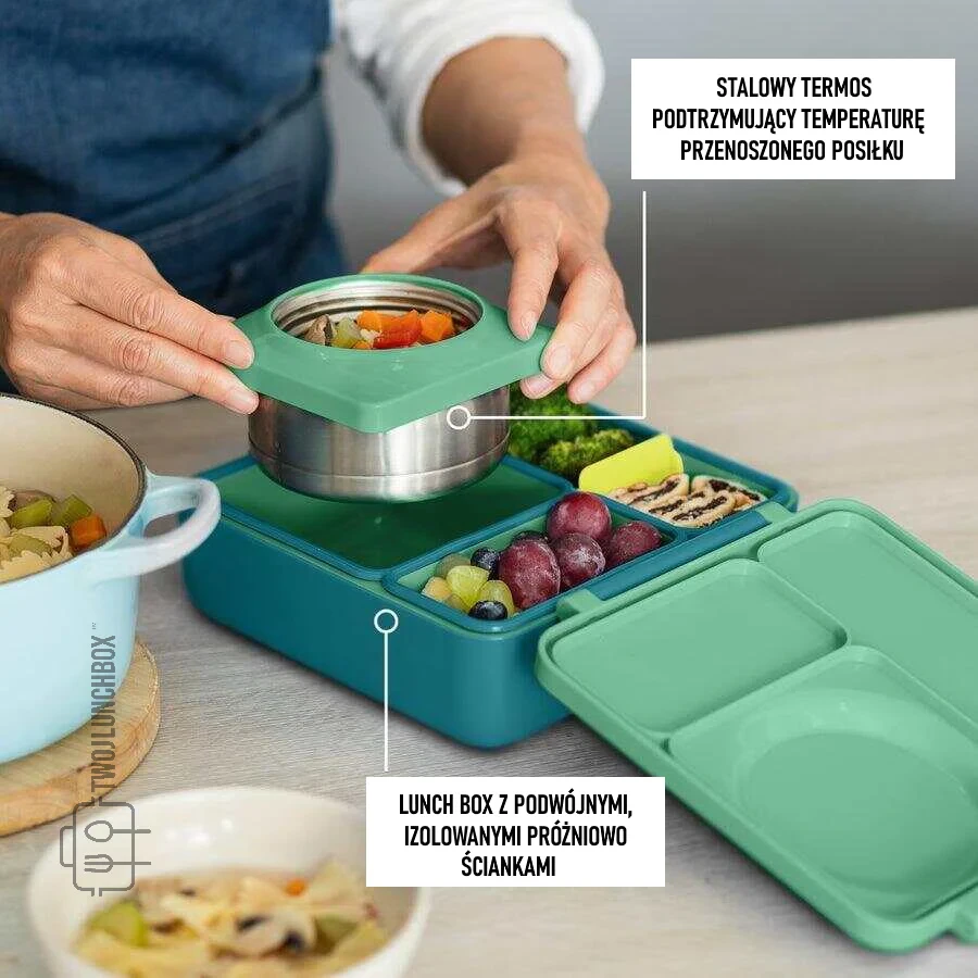 OMIEBOX lunch box z termosem, Meadow / OMIE