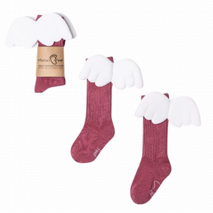 Podkolanówki Dziecięce - Malinowy Aniołek / Mama's Feet