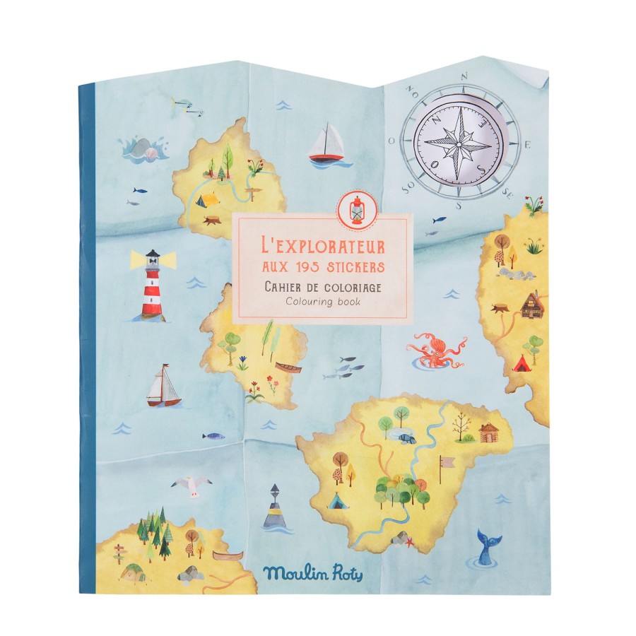 Kolorowanka z naklejkami ODKRYWANIE ŚWIATA / Moulin Roty 712605