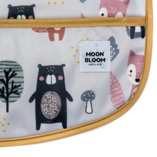 Śliniak z rękawami Woodland / Moon Bloom