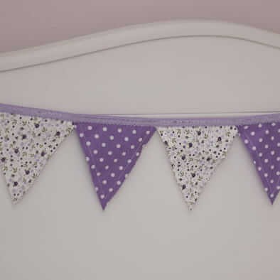 Girlanda na łóżeczko, do pokoiku Lawendowa łąka / Pchły na noc