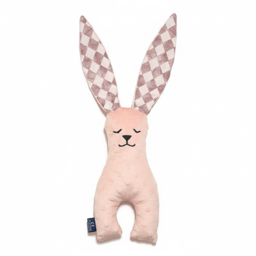 Zabawka Królik 23cm - POWDER PINK, PRINCESS CHESSBOARD / La Millou