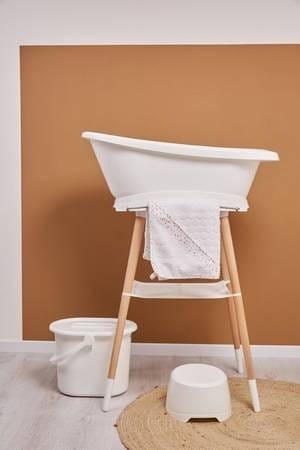 Stojak bukowy do wanienki Sense Biały / Bébé-jou 4217001