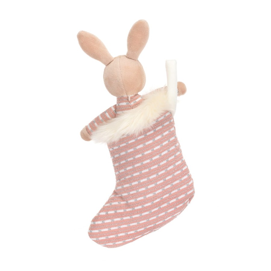 Różowy Królik Shimmer w skarpecie / Jellycat SHIM4SB