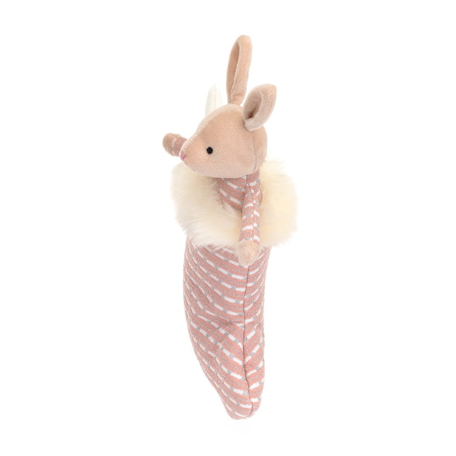 Różowy Królik Shimmer w skarpecie / Jellycat SHIM4SB