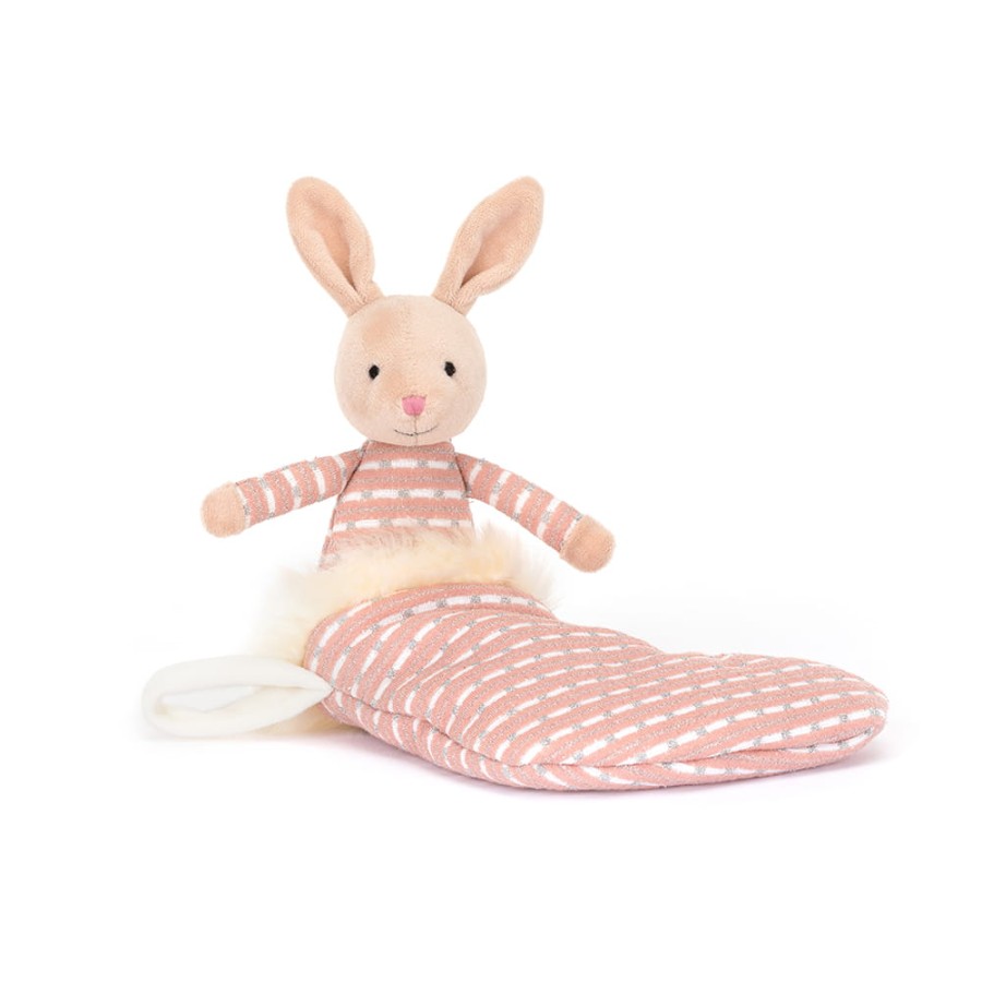 Różowy Królik Shimmer w skarpecie / Jellycat SHIM4SB