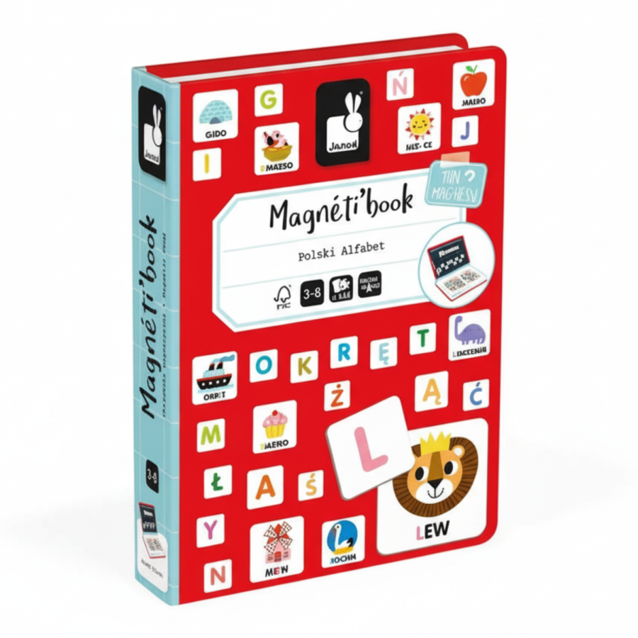 Magnetyczna układanka Polski Alfabet Magnetibook / Janod