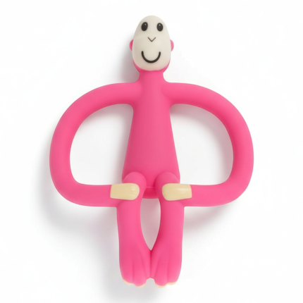 Gryzak masujący ze szczoteczką RÓŻOWY / Matchstick Monkey