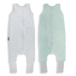 Dwustronny śpiworek z nóżkami - Melanżowa mięta / Sleepee