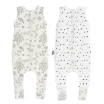 Dwustronny śpiworek z nóżkami - Bloom-Czarne kropki / Sleepee