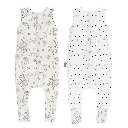 Śpiworek z nóżkami - Bloom-Czarne kropki / Sleepee