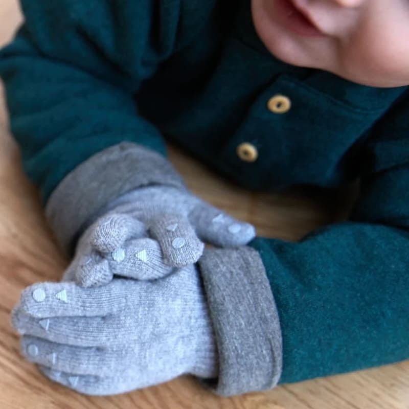Antypoślizgowe rękawiczki ułatwiające chwytanie - Grey Melange / GoBabyGo