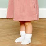 Antypoślizgowe skarpetki do nauki chodzenia BAMBOO Off-White / GoBabyGo