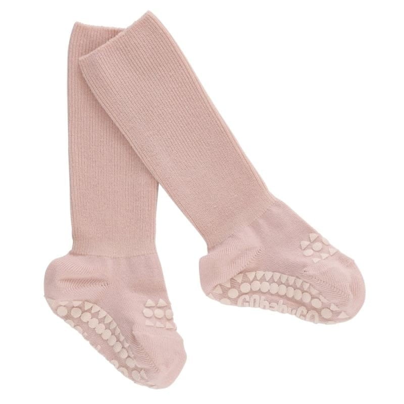 Antypoślizgowe skarpetki do nauki chodzenia BAMBOO Soft Pink / GoBabyGo