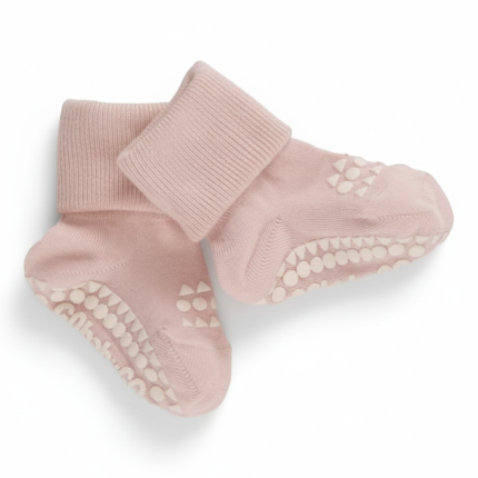 Antypoślizgowe skarpetki do nauki chodzenia BAMBOO  Soft Pink / GoBabyGo