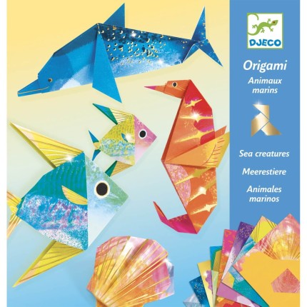 Origami MORSKIE ZWIERZĘTA (metaliczne) / Djeco DJ08755