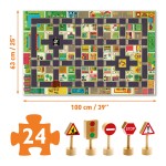 Puzzle ulice w mieście ze znakami drogowymi / Djeco DJ07161
