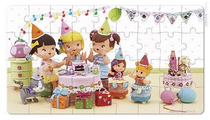 Puzzle 2w1 Julia świętuje urodziny / Janod