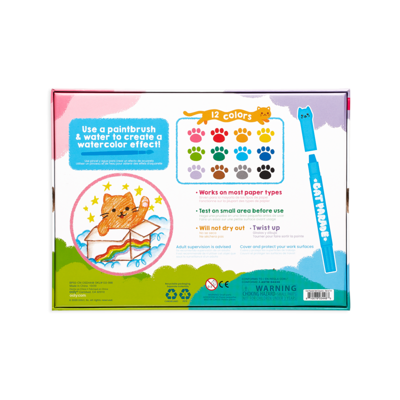 Żelowe Kredki Akwarelowe, Kocia Parada / Ooly