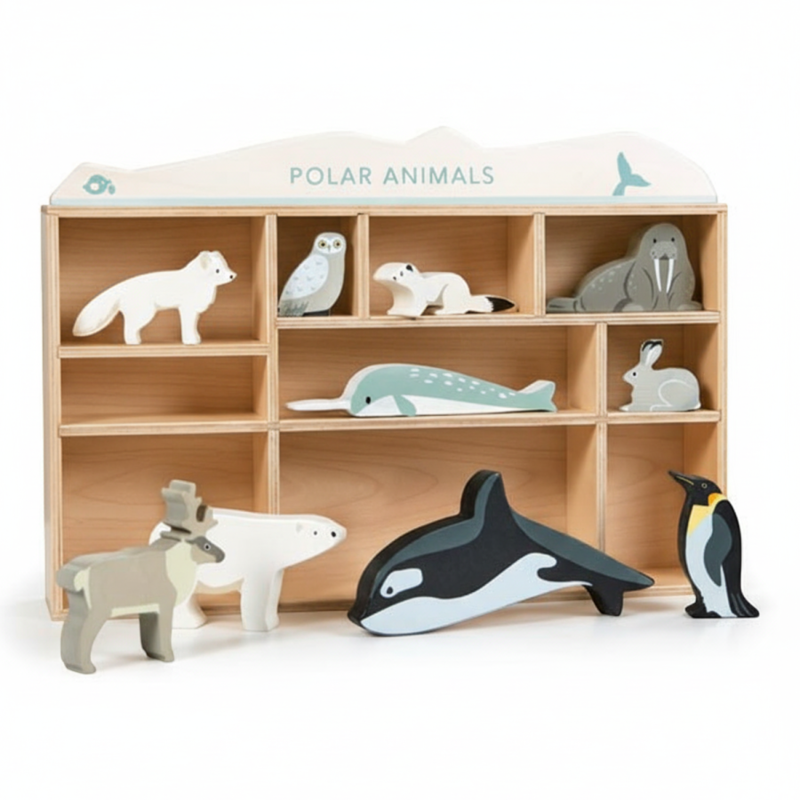 Drewniane figurki do zabawy - zwierzęta polarne / Tender Leaf Toys