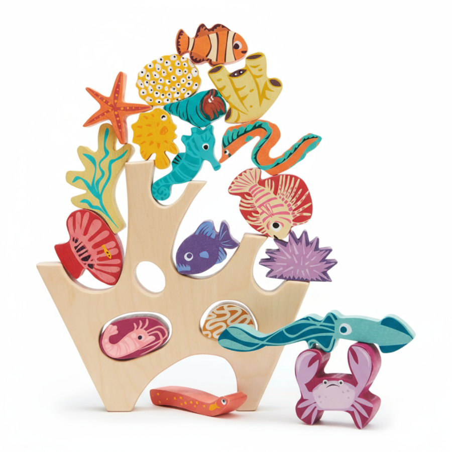 Drewniana gra zręcznościowa - Mieszkańcy rafy / Tender Leaf Toys