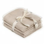 3-pak ręczniczków bambusowych do twarzy, odbijania, mycia BEIGE / My Memi