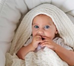 Kocyk z wełny merino - kokosowe ciasteczko PREMIUM / Lullalove