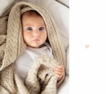 Kocyk z wełny merino - beżowe ciasteczko PREMIUM / Lullalove