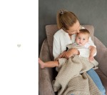 Kocyk z wełny merino - beżowe ciasteczko PREMIUM / Lullalove