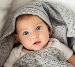 Kocyk z wełny merino - szare ciasteczko PREMIUM / Lullalove