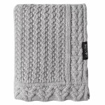 Kocyk z wełny merino - szare ciasteczko PREMIUM / Lullalove