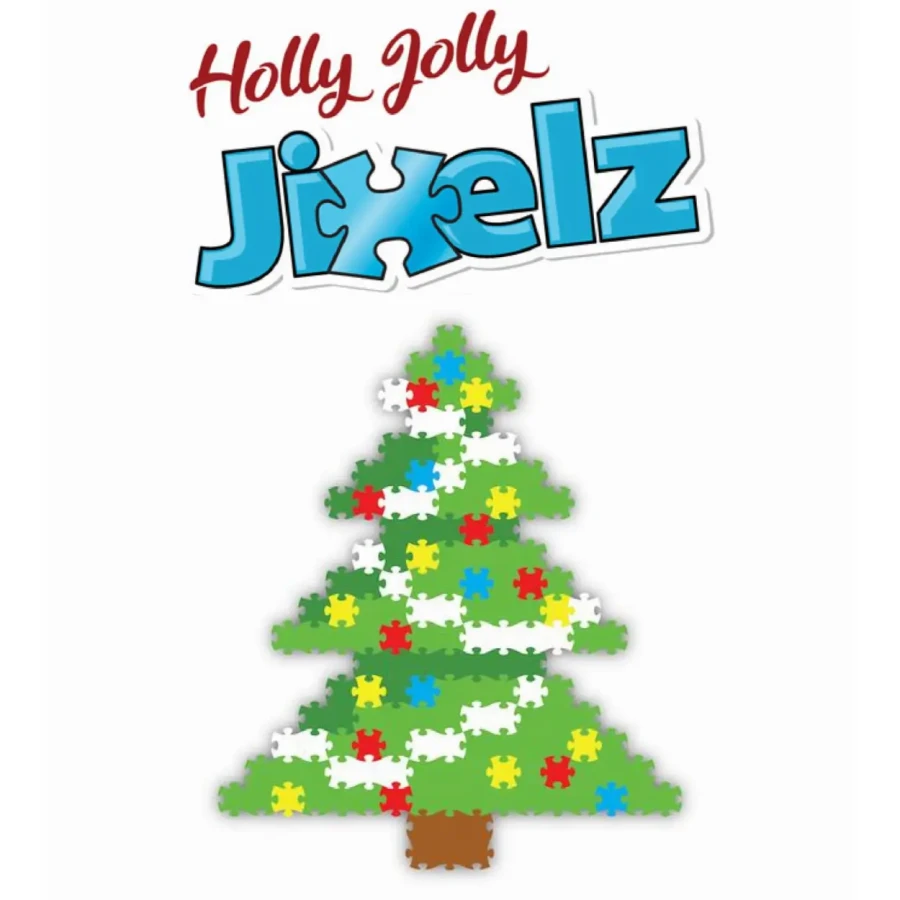 Puzzelki Pixelki Jixelz Bombka Choinka / Fat Brain Toys FA247-5